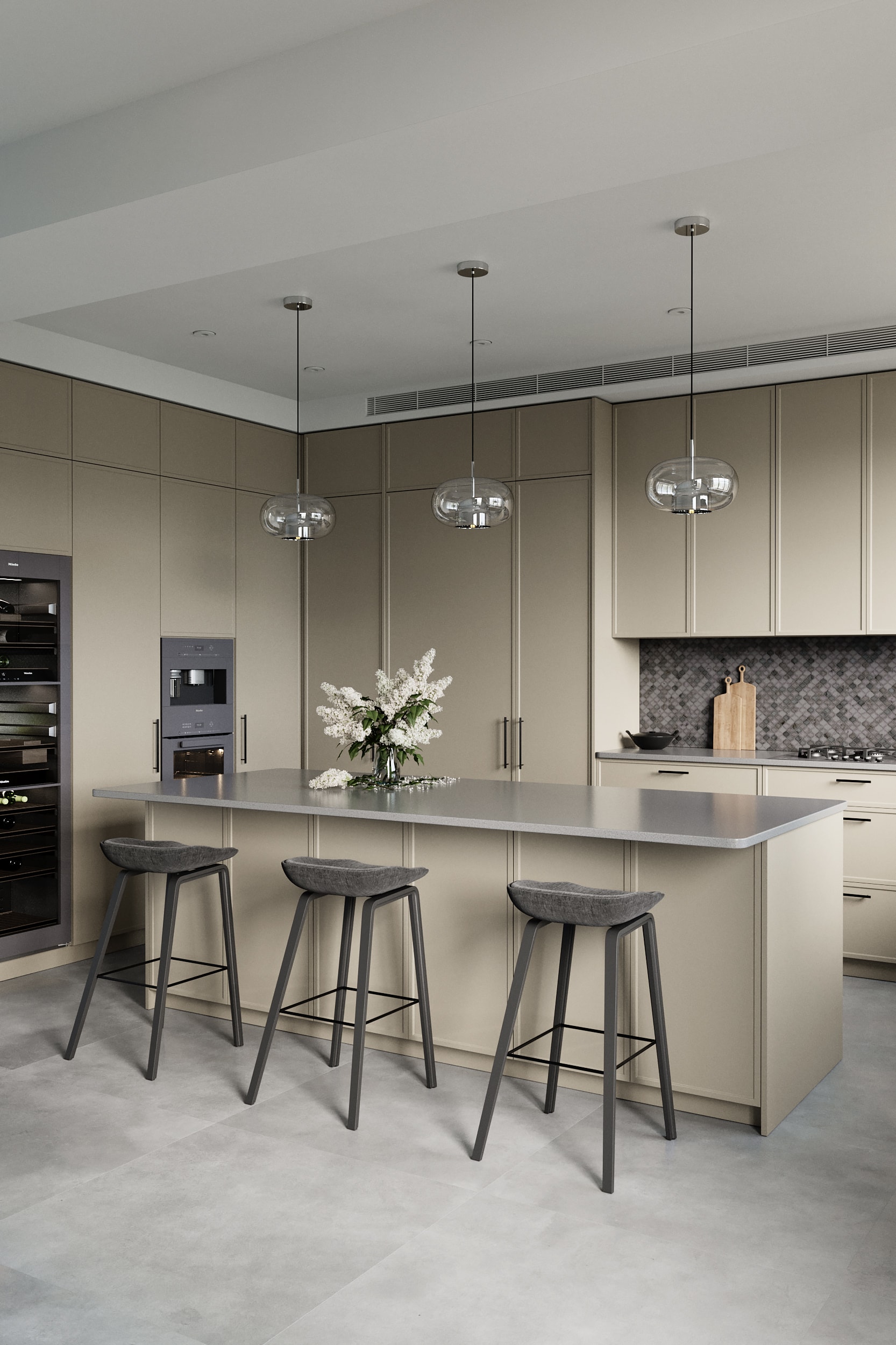 Open shelving versus wall cabinets: striking a balance
